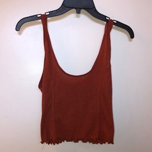 Burnt orange crop top